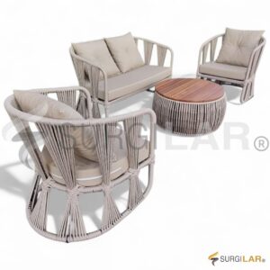 Conjunto Cataratas - Corda Náutica Bege