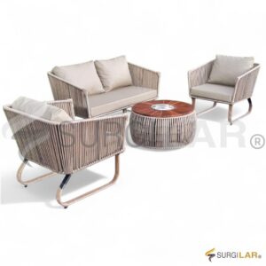 Conjunto Cancún - Corda Náutica bege