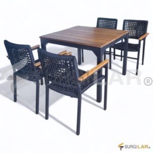 Mesa Monterrey 4 Lugares - Corda náutica Preta