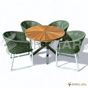 Conjunto Bariloche - Corda Náutica Verde Possui Madeira