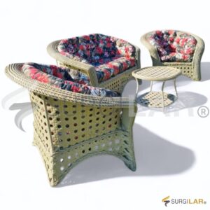 Conjunto Gramado - Fibra Sintética Bege