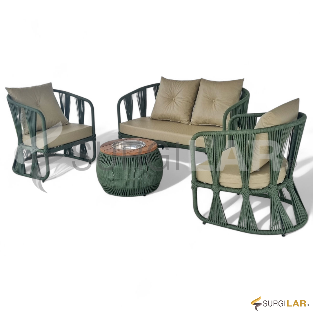 Conjunto Cataratas - Corda Náutica Verde