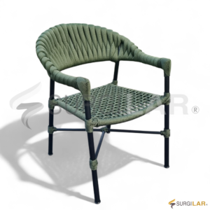 Cadeira Cali - Tricô Náutico Verde Militar