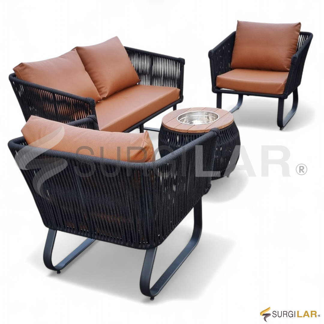 Conjunto Cancún - Corda Náutica Preta
