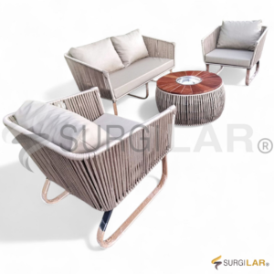 Conjunto Cancún - Corda Náutica Bege