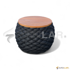 Mesa Central - Tricô Náutico Preto